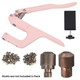 Double Cap Rivet Fixing Die Set with Pink ZYT Table Top Plier